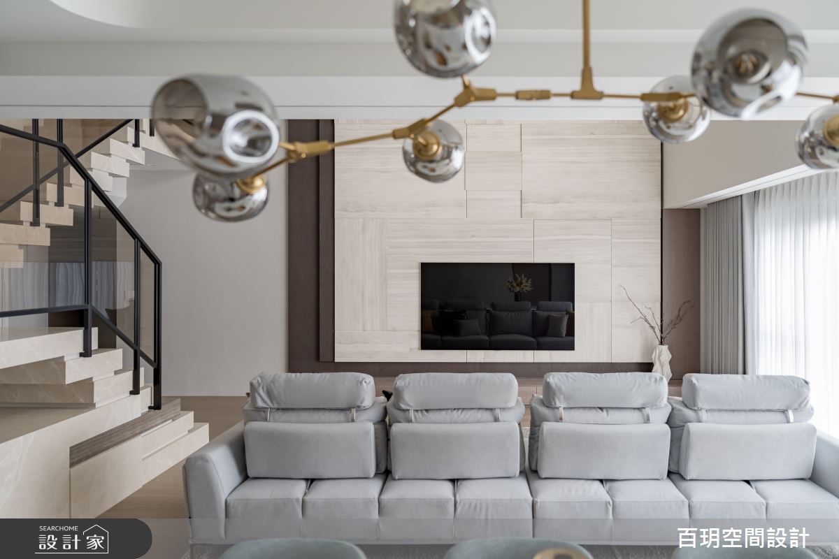 85坪老屋(31~40年)＿現代風客廳樓梯案例圖片＿百玥空間設計＿百玥_粹之9