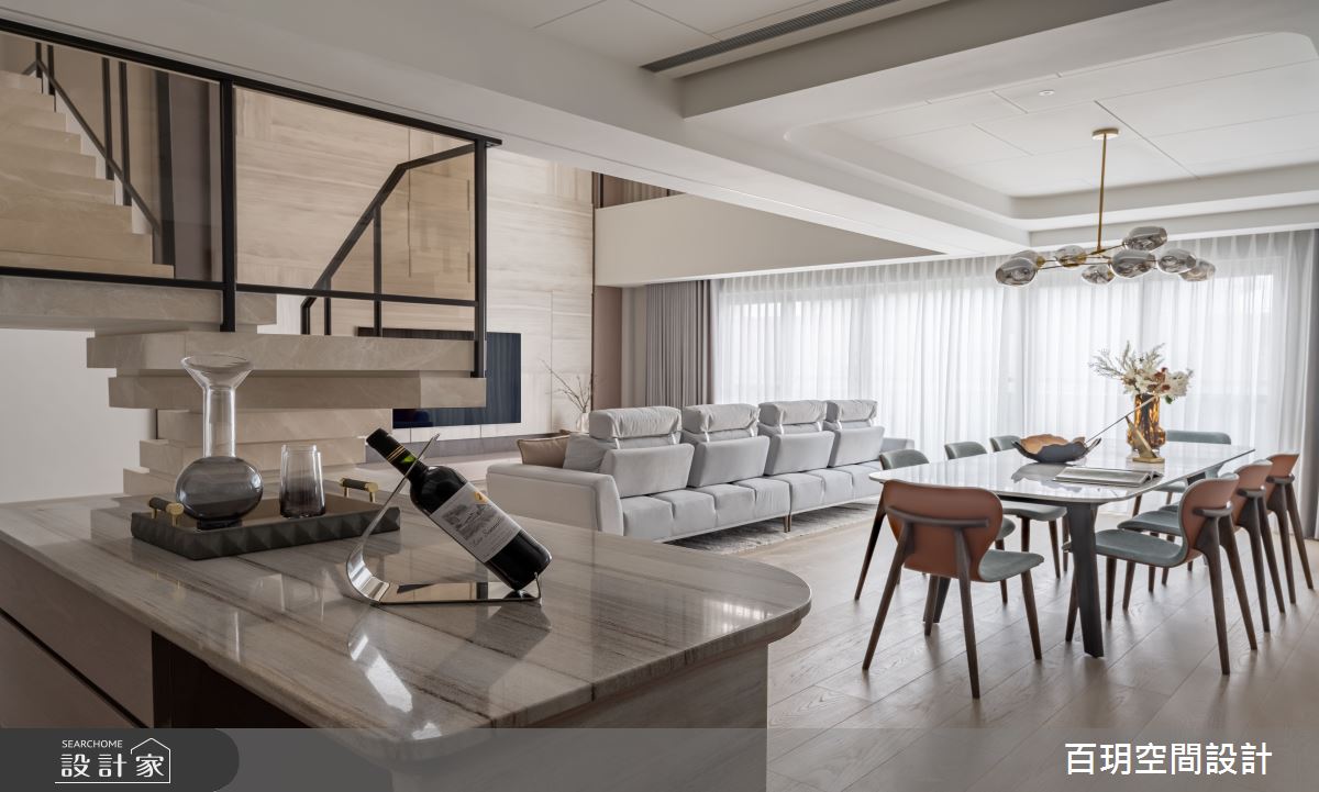 85坪老屋(31~40年)＿現代風餐廳中島案例圖片＿百玥空間設計＿百玥_粹之18