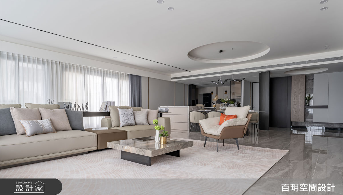 117坪毛胚屋＿奢華風客廳案例圖片＿百玥空間設計＿百玥_淡水天藝之7
