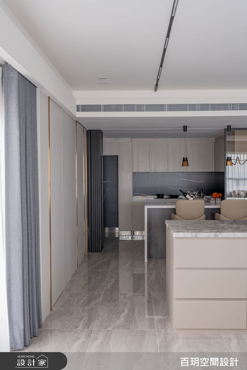 117坪毛胚屋＿奢華風廚房吧檯中島案例圖片＿百玥空間設計＿百玥_淡水天藝之13