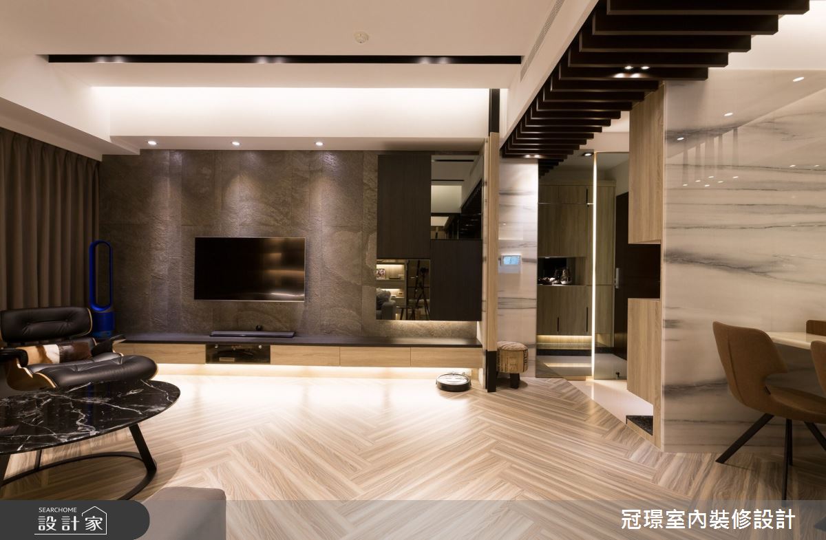 50坪新成屋(5年以下)＿現代風客廳案例圖片＿冠璟室內裝修設計有限公司＿冠璟_理性與感性之2