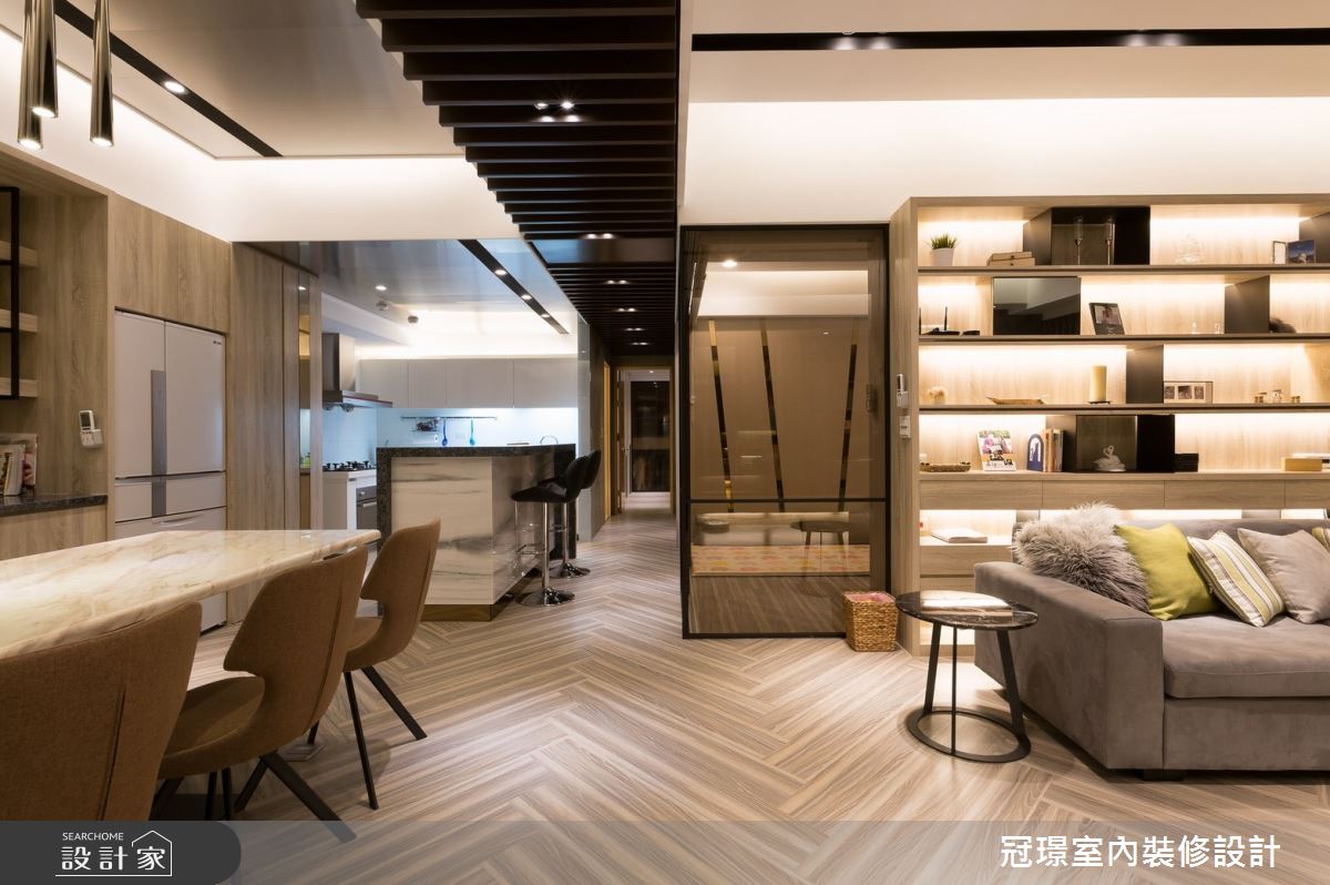 50坪新成屋(5年以下)＿現代風客廳案例圖片＿冠璟室內裝修設計有限公司＿冠璟_理性與感性之6