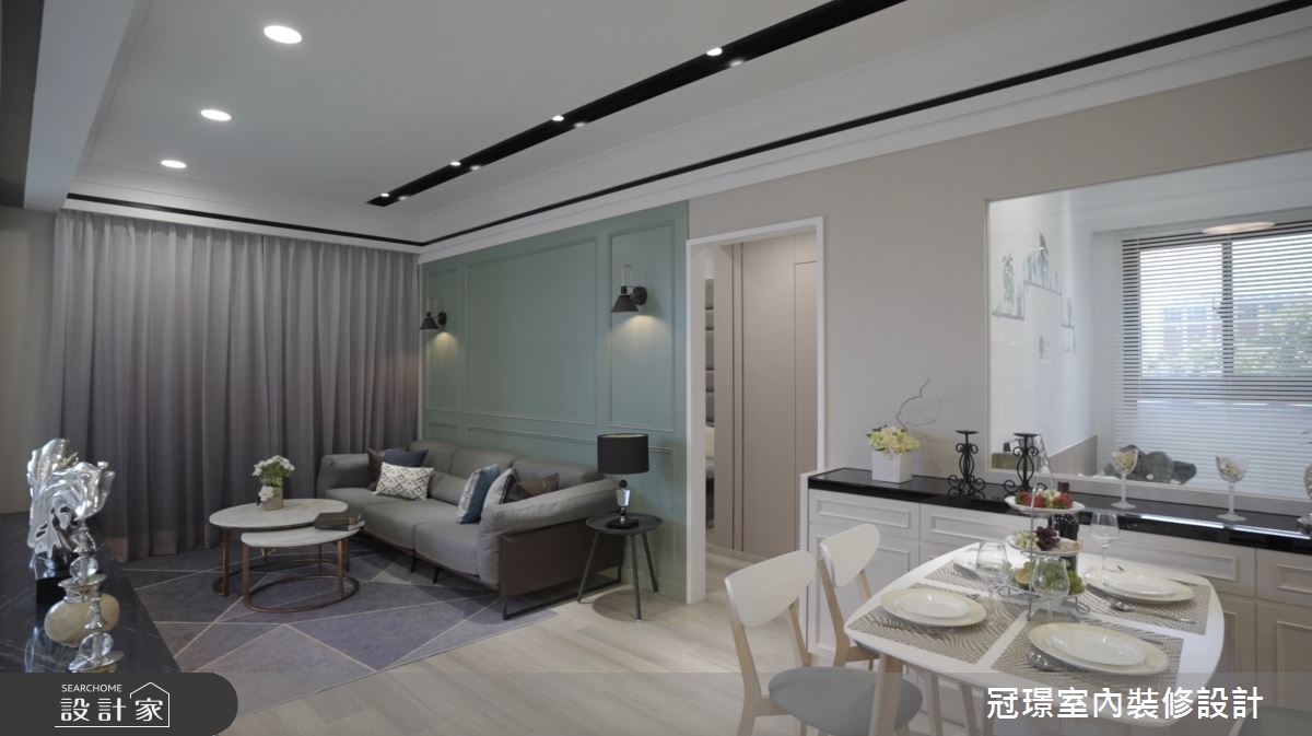 38坪新成屋(5年以下)＿現代風客廳餐廳案例圖片＿冠璟室內裝修設計有限公司＿冠璟_家田接待中心實品屋之3