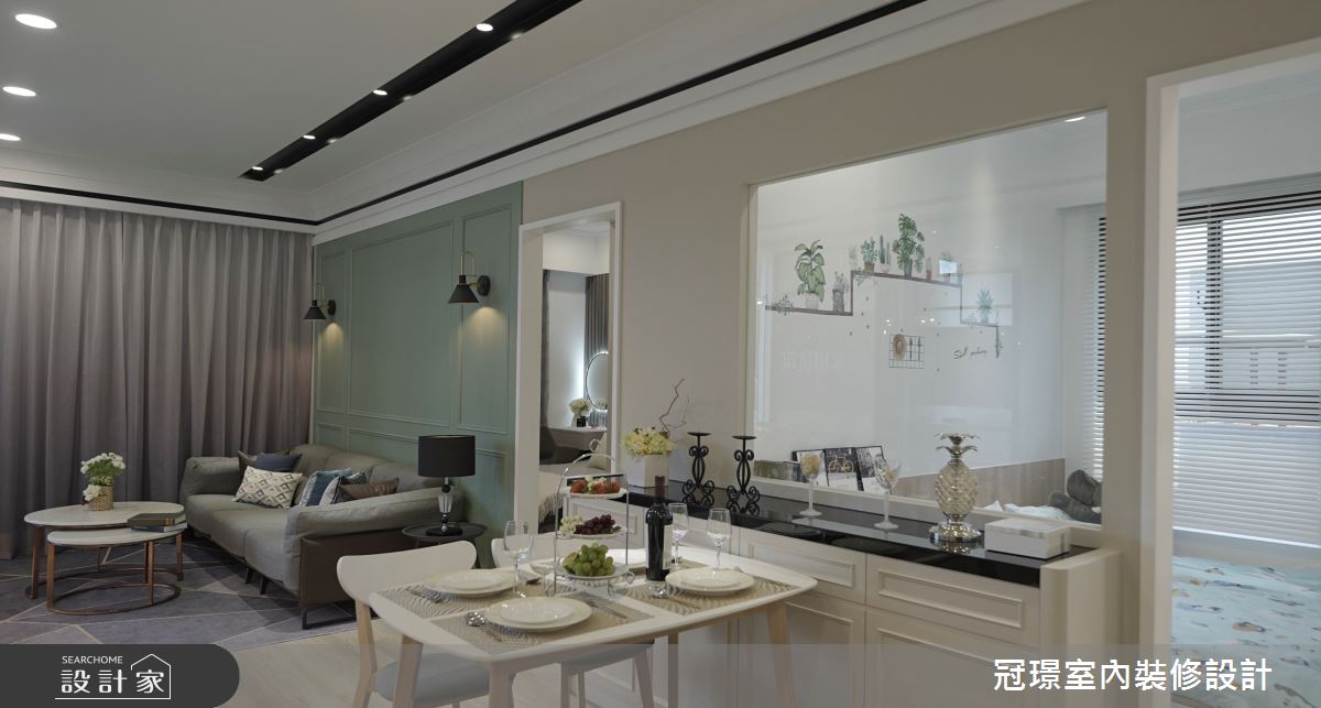 38坪新成屋(5年以下)＿現代風客廳餐廳案例圖片＿冠璟室內裝修設計有限公司＿冠璟_家田接待中心實品屋之5