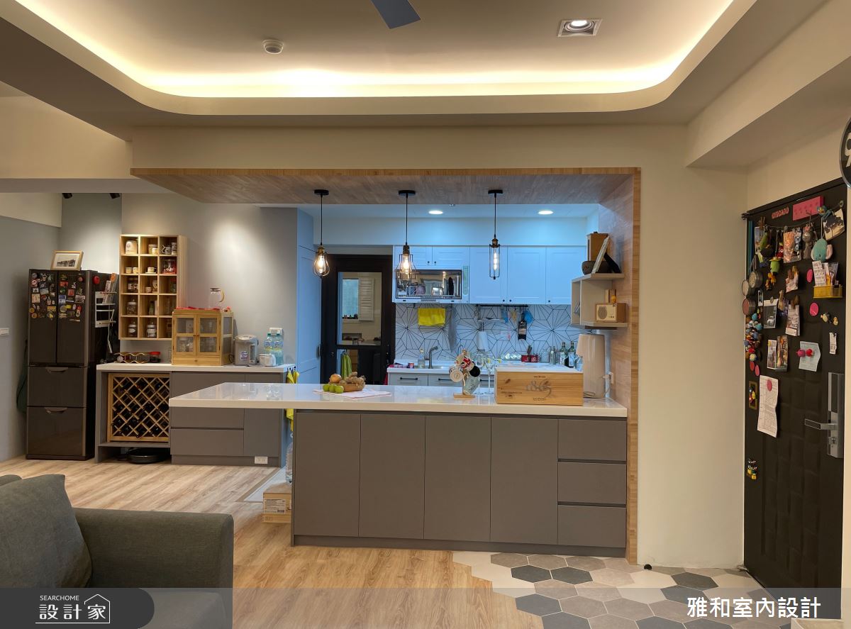 26坪中古屋(5~15年)＿北歐風玄關客廳廚房中島案例圖片＿雅和設計＿雅和_08之1