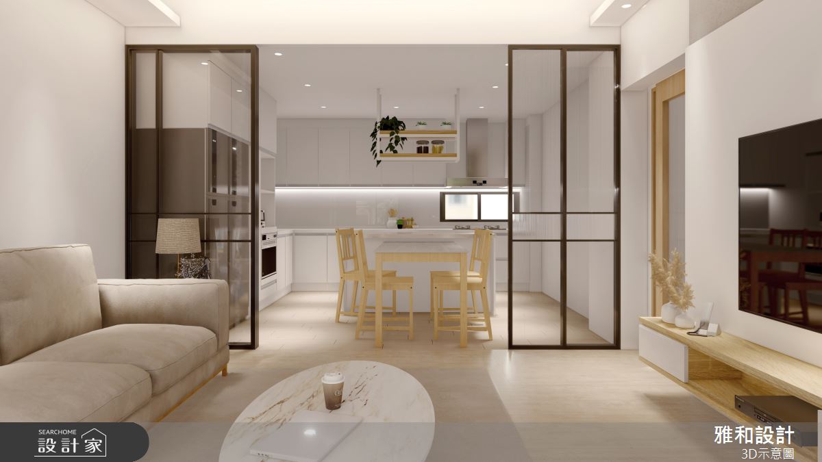50坪新成屋(5年以下)＿混搭風客廳餐廳廚房案例圖片＿雅和設計＿雅和_16之4