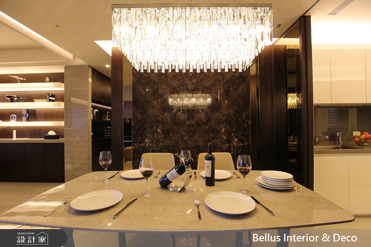 40坪預售屋＿奢華風餐廳案例圖片＿Bellus 設計＿Bellus_畫鏡借景之2