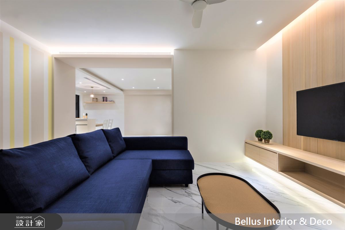 30坪預售屋＿北歐風客廳案例圖片＿Bellus 設計＿Bellus_北歐晨曦之3