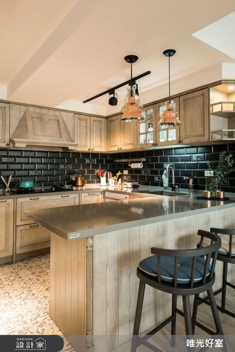 32坪中古屋(5~15年)＿混搭風餐廳廚房中島案例圖片＿唯光好室 VHouse＿唯光好室_家的遊樂園之10