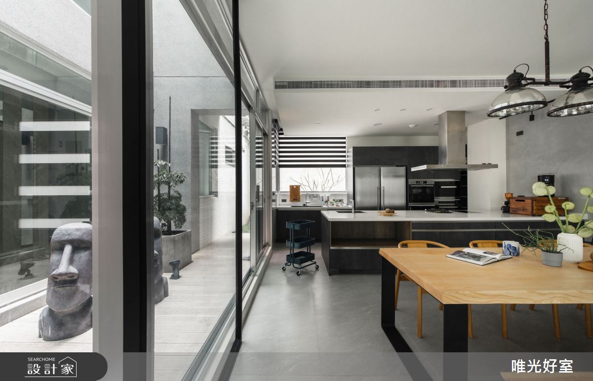 85坪預售屋＿工業風餐廳廚房中島案例圖片＿唯光好室 VHouse＿唯光好室_Box of Light之7