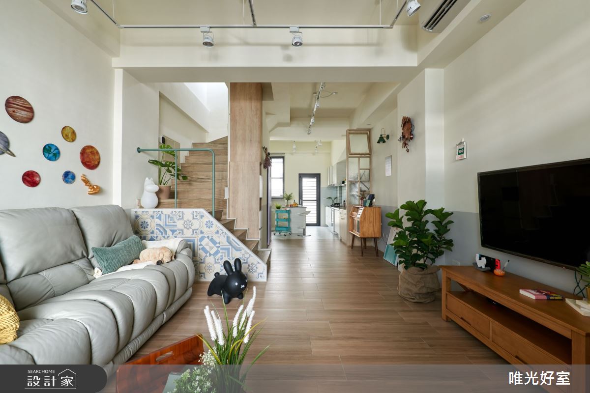 50坪預售屋＿日式無印風客廳餐廳廚房樓梯中島案例圖片＿唯光好室 VHouse＿唯光好室_春花與夏草之5