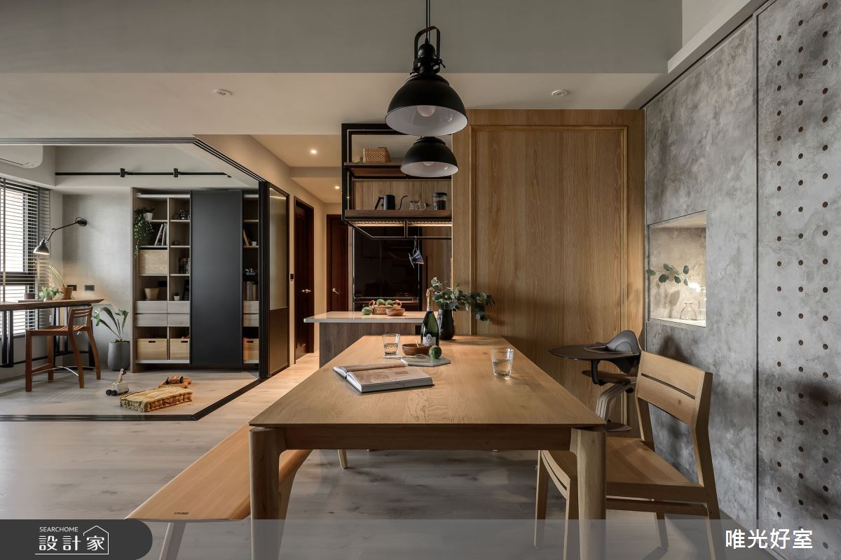 26坪預售屋＿混搭風餐廳書房多功能室中島案例圖片＿唯光好室 VHouse＿唯光好室_黑糖咖啡之5