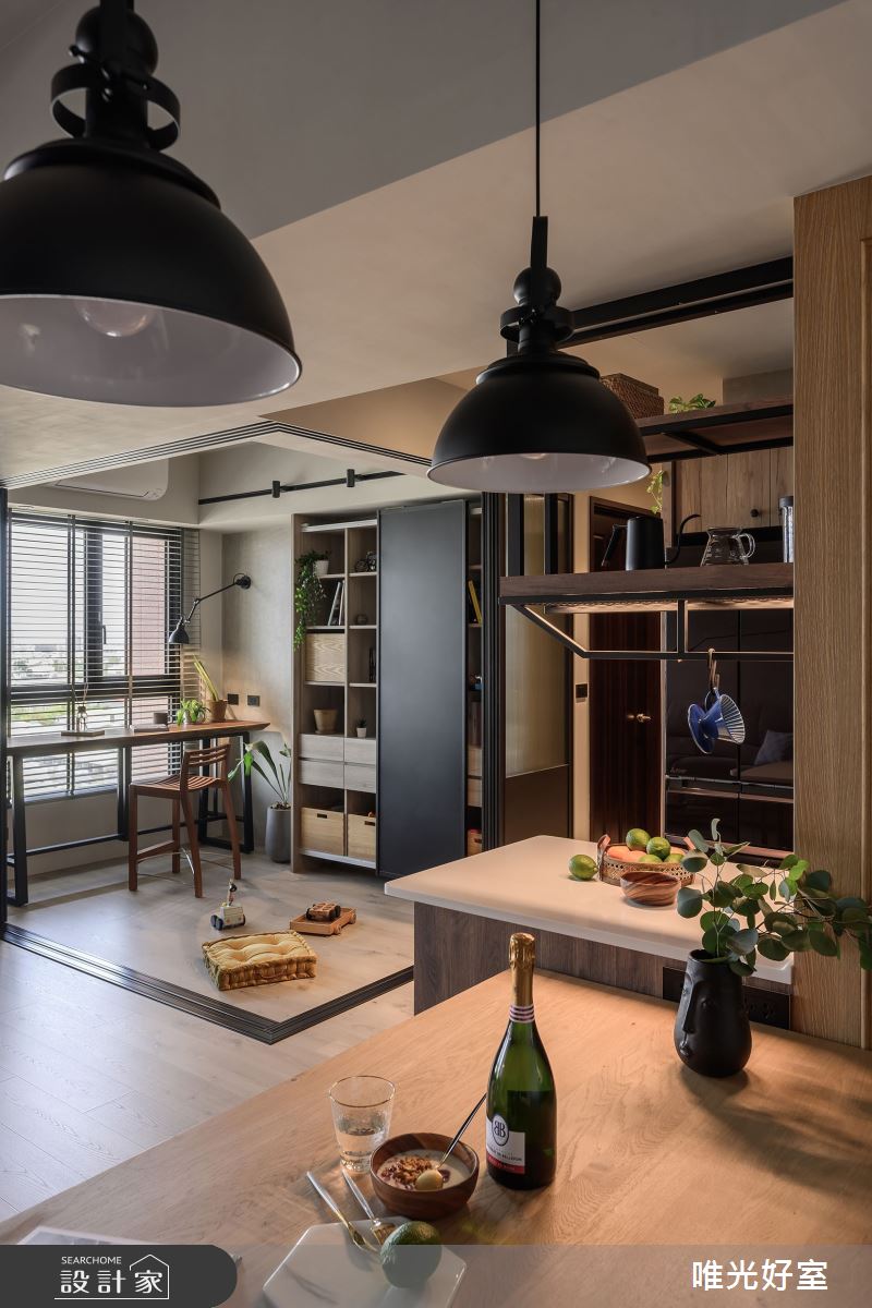 26坪預售屋＿混搭風餐廳書房多功能室中島案例圖片＿唯光好室 VHouse＿唯光好室_黑糖咖啡之12