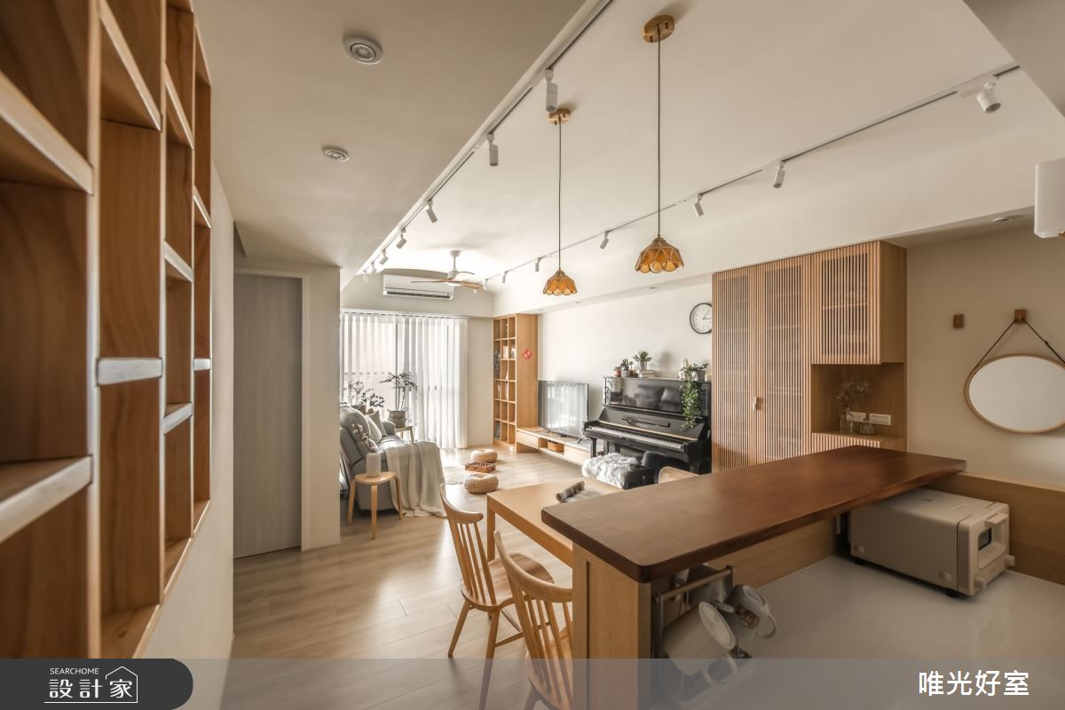 22坪預售屋＿日式無印風客廳餐廳中島案例圖片＿唯光好室 VHouse＿唯光好室_自然風格日光宅之7