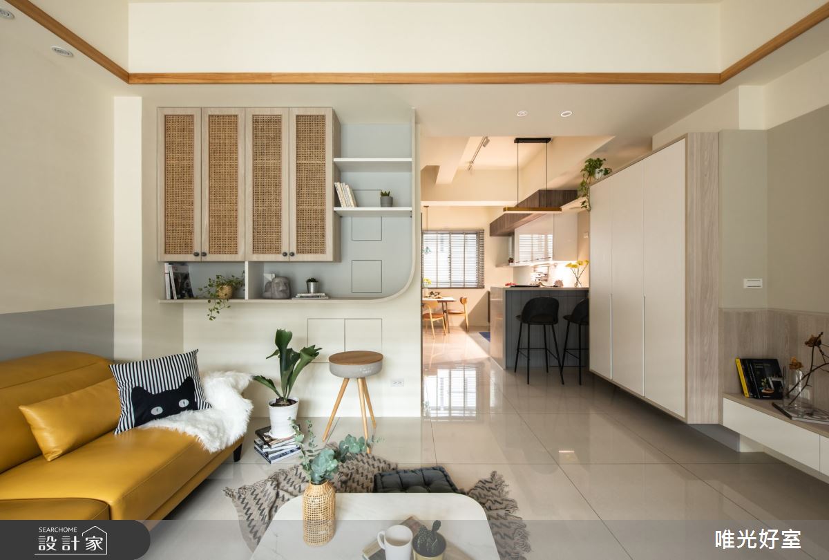 50坪新成屋(5年以下)＿北歐風客廳吧檯中島案例圖片＿唯光好室 VHouse＿唯光好室_日暖風和SunnyDay之5