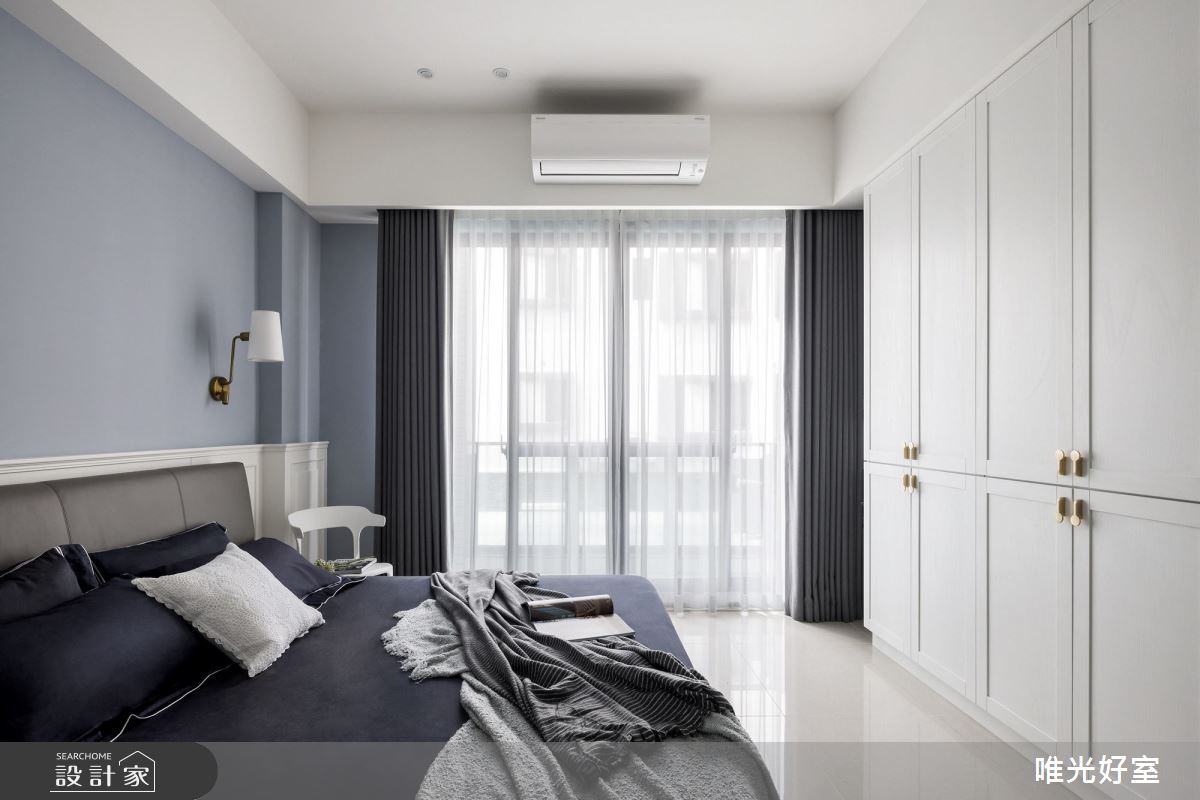 50坪新成屋(5年以下)＿典雅英倫風臥室案例圖片＿唯光好室 VHouse＿唯光好室_藍調時光之12