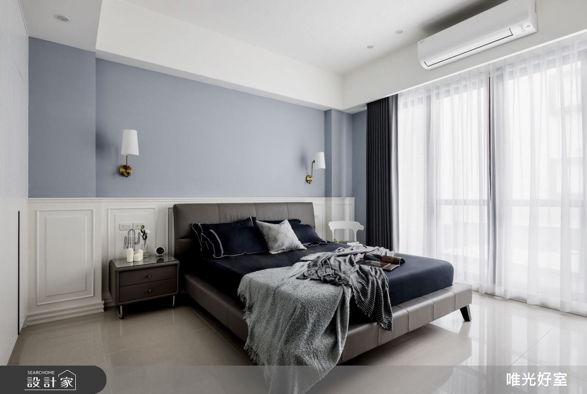 50坪新成屋(5年以下)＿典雅英倫風臥室案例圖片＿唯光好室 VHouse＿唯光好室_藍調時光之10