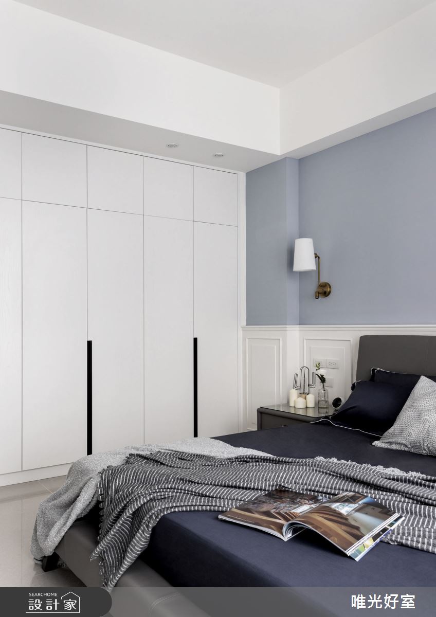 50坪新成屋(5年以下)＿典雅英倫風臥室案例圖片＿唯光好室 VHouse＿唯光好室_藍調時光之11