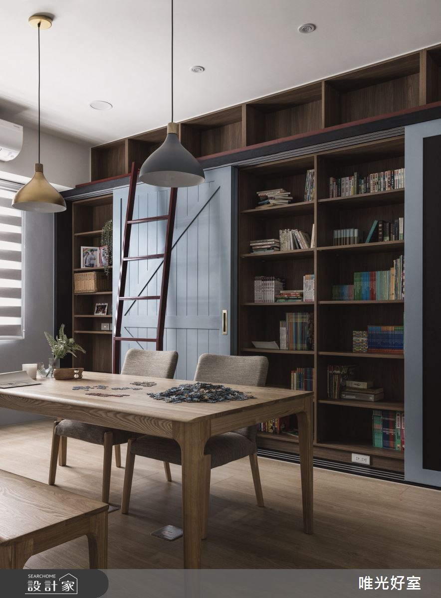 50坪新成屋(5年以下)＿典雅英倫風書房案例圖片＿唯光好室 VHouse＿唯光好室_藍調時光之17