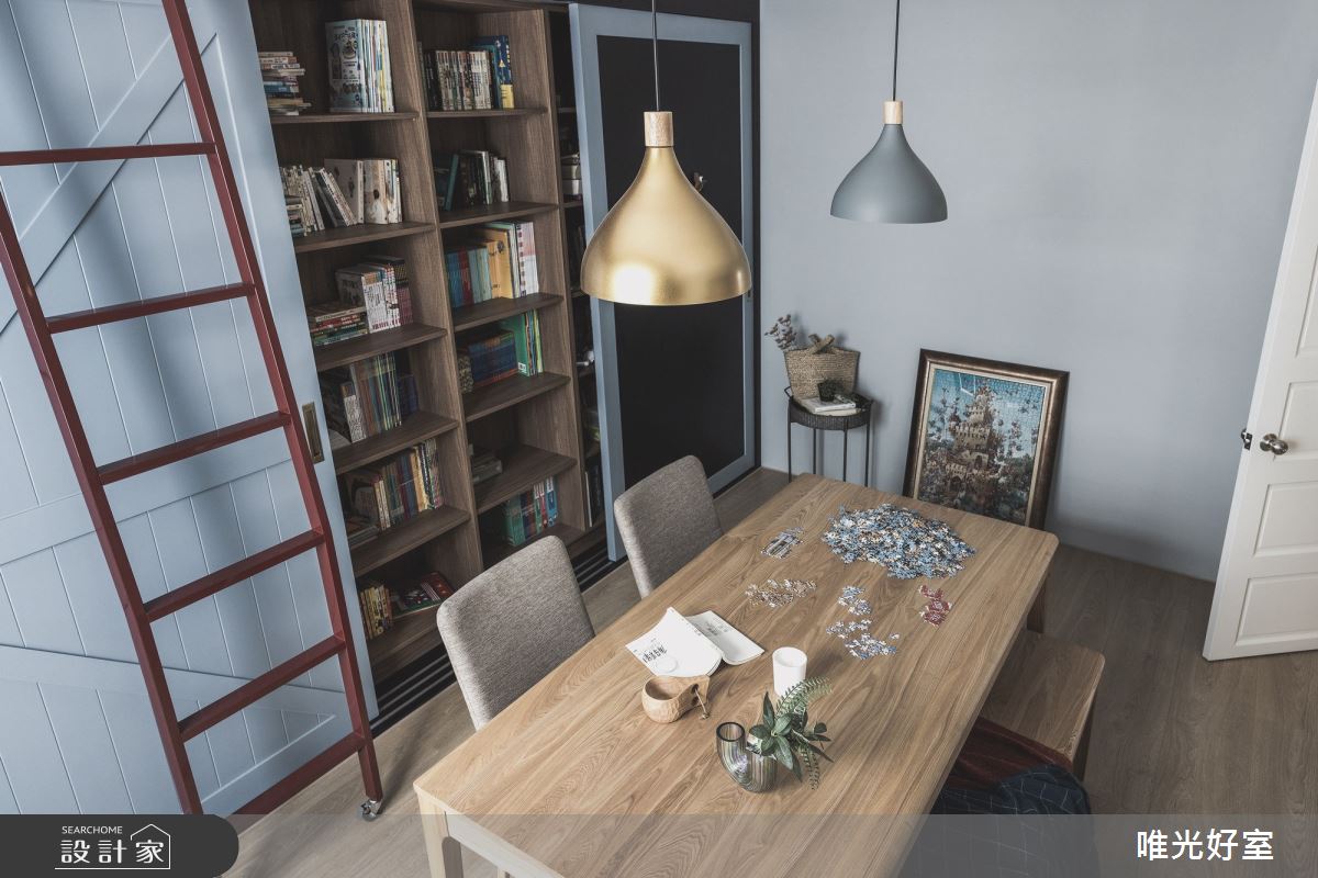 50坪新成屋(5年以下)＿典雅英倫風書房案例圖片＿唯光好室 VHouse＿唯光好室_藍調時光之16