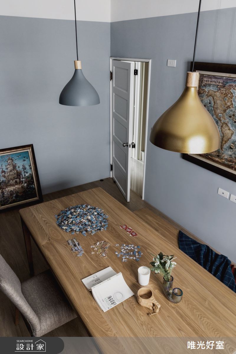 50坪新成屋(5年以下)＿典雅英倫風書房案例圖片＿唯光好室 VHouse＿唯光好室_藍調時光之20