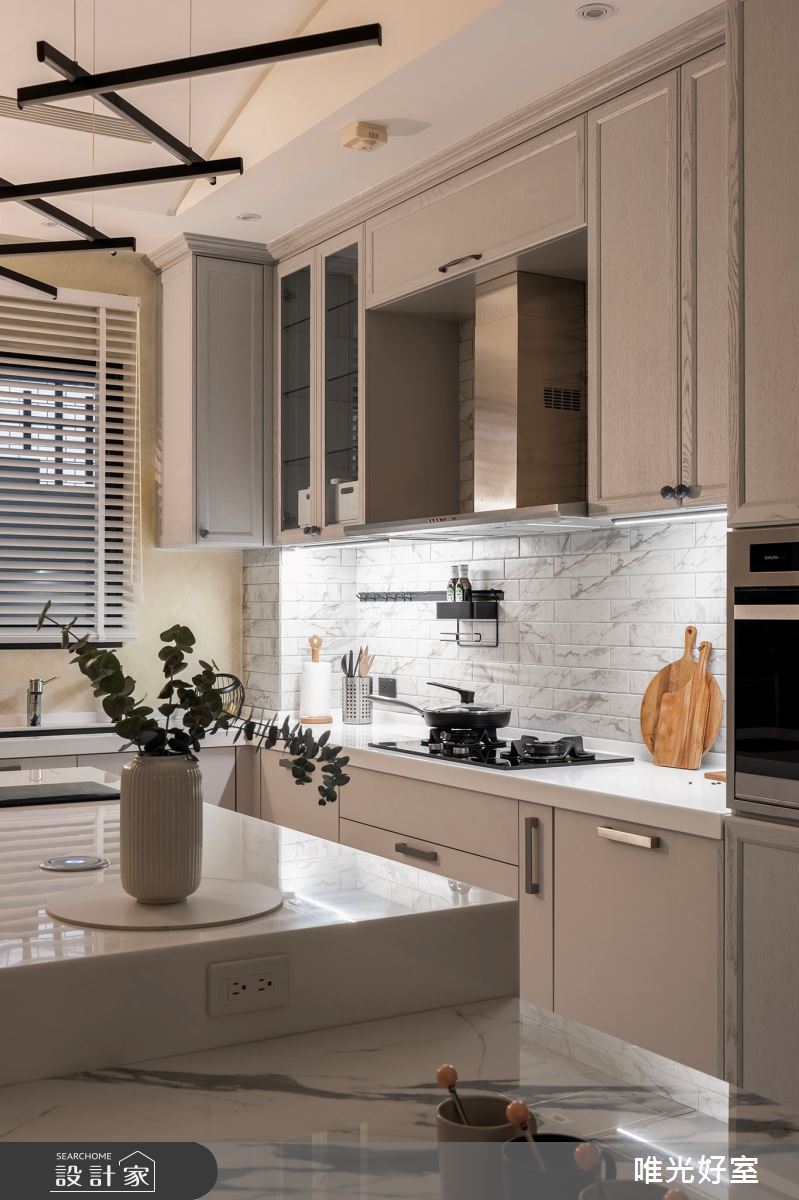 90坪中古屋(5~15年)＿現代工業風餐廳廚房中島案例圖片＿唯光好室 VHouse＿唯光好室_天堂漫舞之6