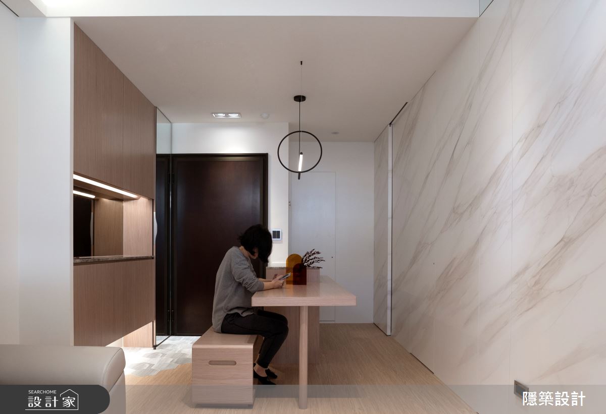 15坪毛胚屋＿現代風玄關餐廳案例圖片＿隱築室內裝修設計有限公司＿隱築_粼粼波光之3