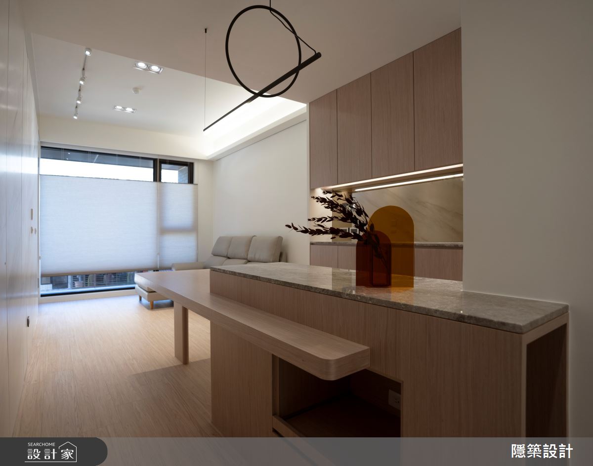 15坪毛胚屋＿現代風客廳餐廳案例圖片＿隱築室內裝修設計有限公司＿隱築_粼粼波光之5