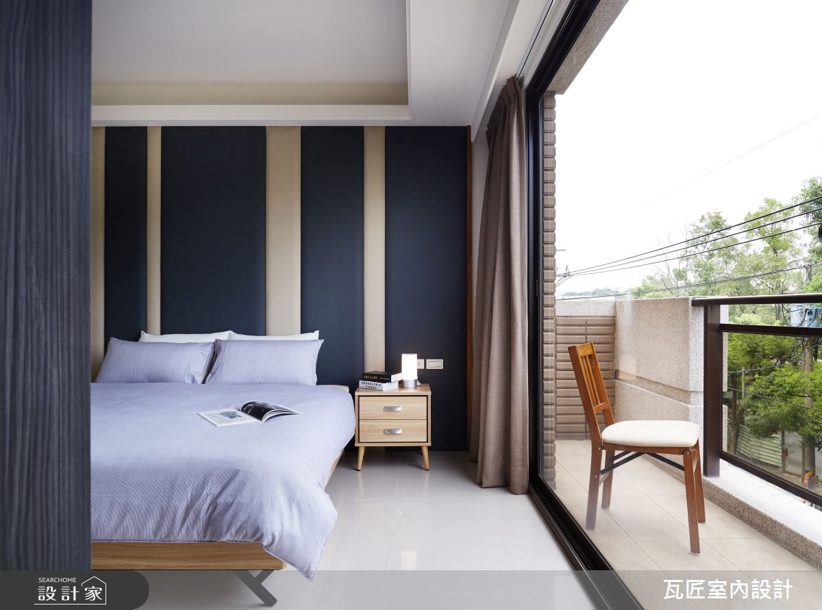 80坪新成屋(5年以下)＿北歐風臥室陽台案例圖片＿瓦匠室內裝修工程有限公司＿瓦匠_午後時光之13