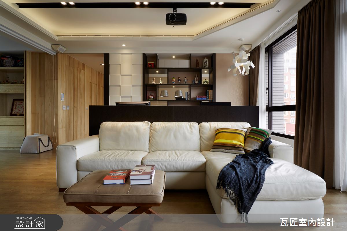 45坪新成屋(5年以下)＿日式人文風客廳工作區案例圖片＿瓦匠室內裝修工程有限公司＿瓦匠_玩轉生活【2022 美國TITAN AWARDS 金獎】之4