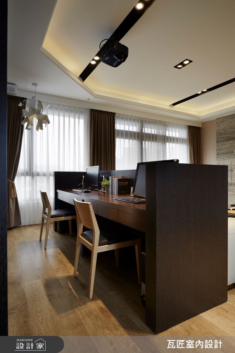 45坪新成屋(5年以下)＿日式人文風書房工作區案例圖片＿瓦匠室內裝修工程有限公司＿瓦匠_玩轉生活【2022 美國TITAN AWARDS 金獎】之10
