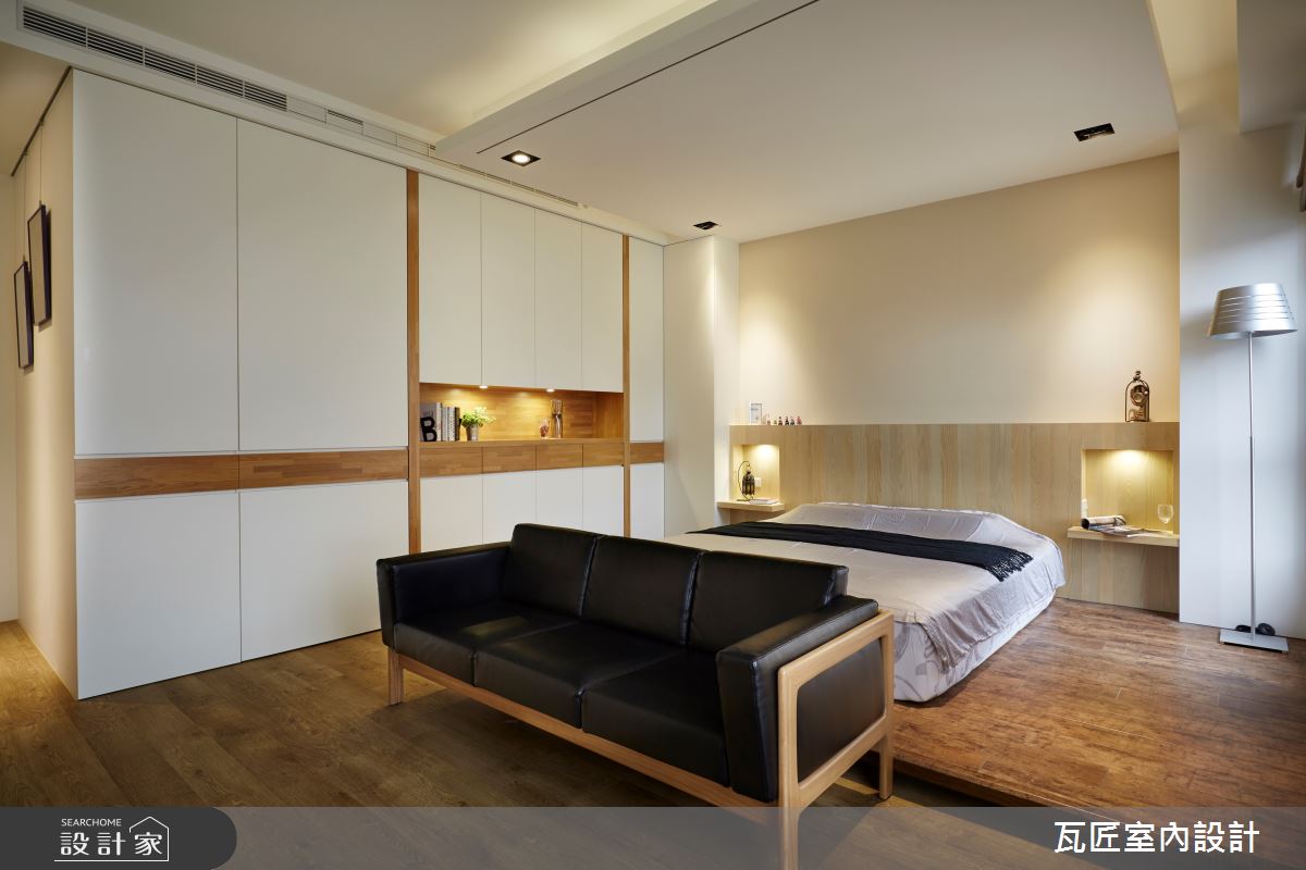45坪新成屋(5年以下)＿日式人文風臥室案例圖片＿瓦匠室內裝修工程有限公司＿瓦匠_玩轉生活【2022 美國TITAN AWARDS 金獎】之17