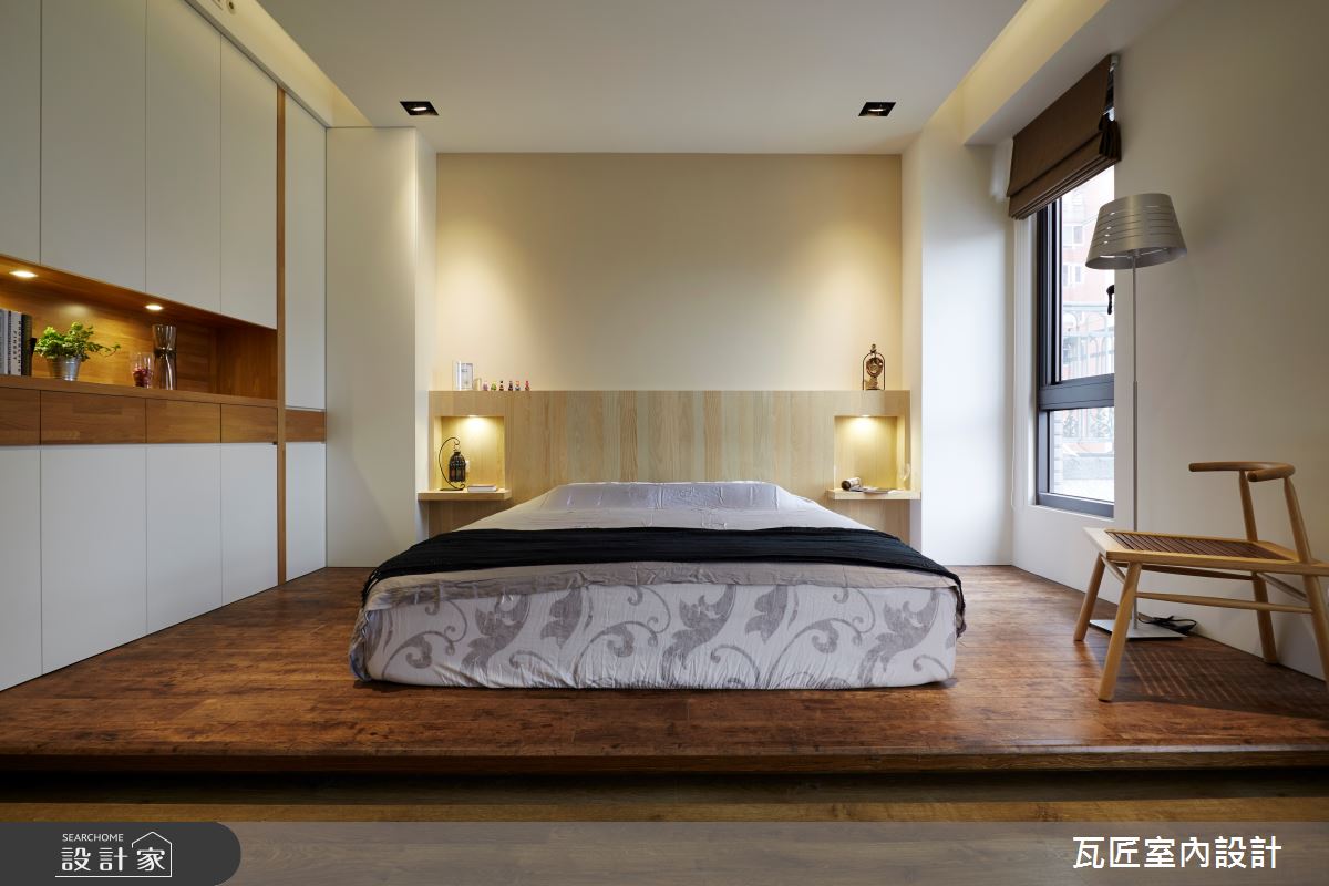 45坪新成屋(5年以下)＿日式人文風臥室案例圖片＿瓦匠室內裝修工程有限公司＿瓦匠_玩轉生活【2022 美國TITAN AWARDS 金獎】之18