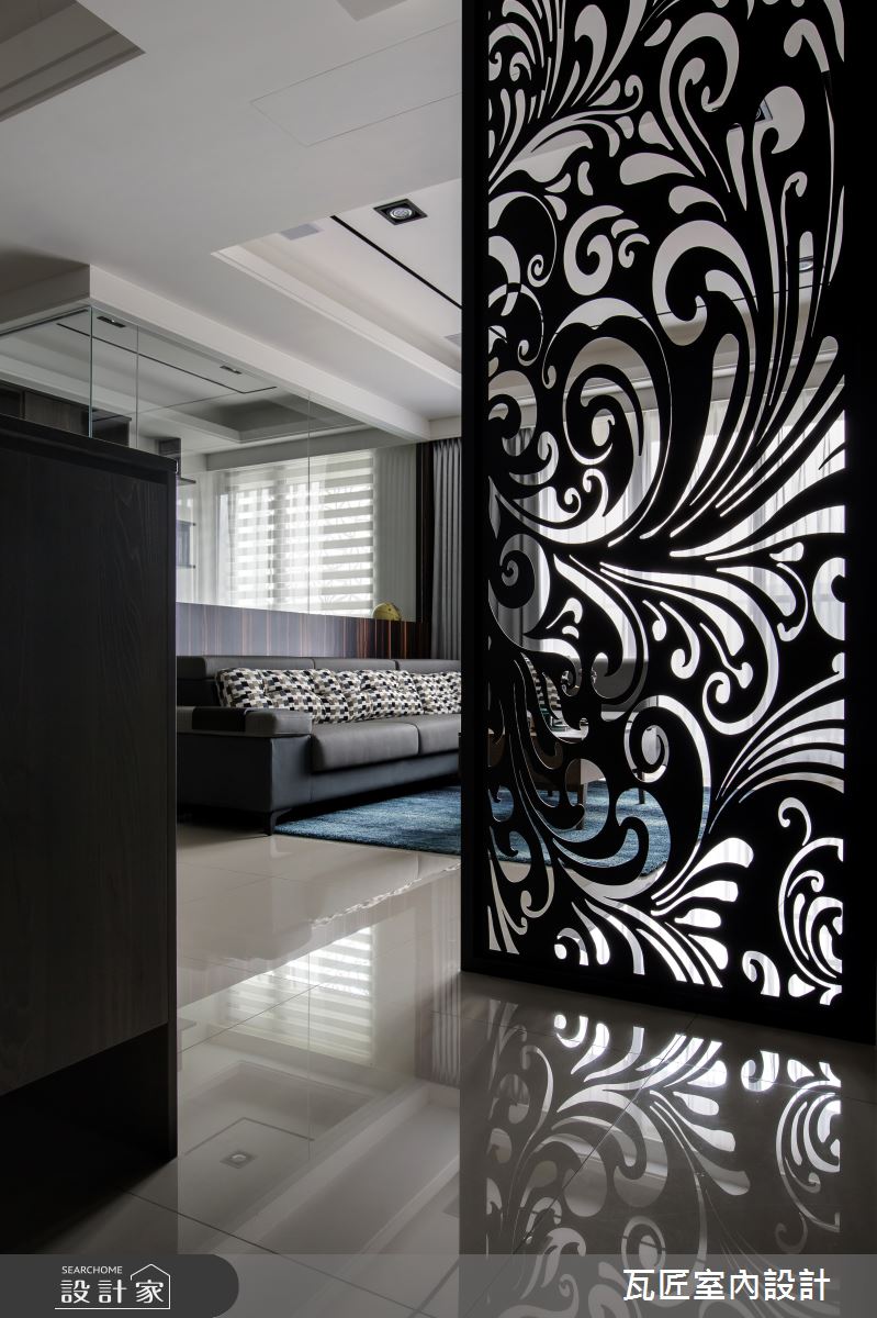 32坪新成屋(5年以下)＿現代風玄關客廳案例圖片＿瓦匠室內裝修工程有限公司＿瓦匠_默．墨之1