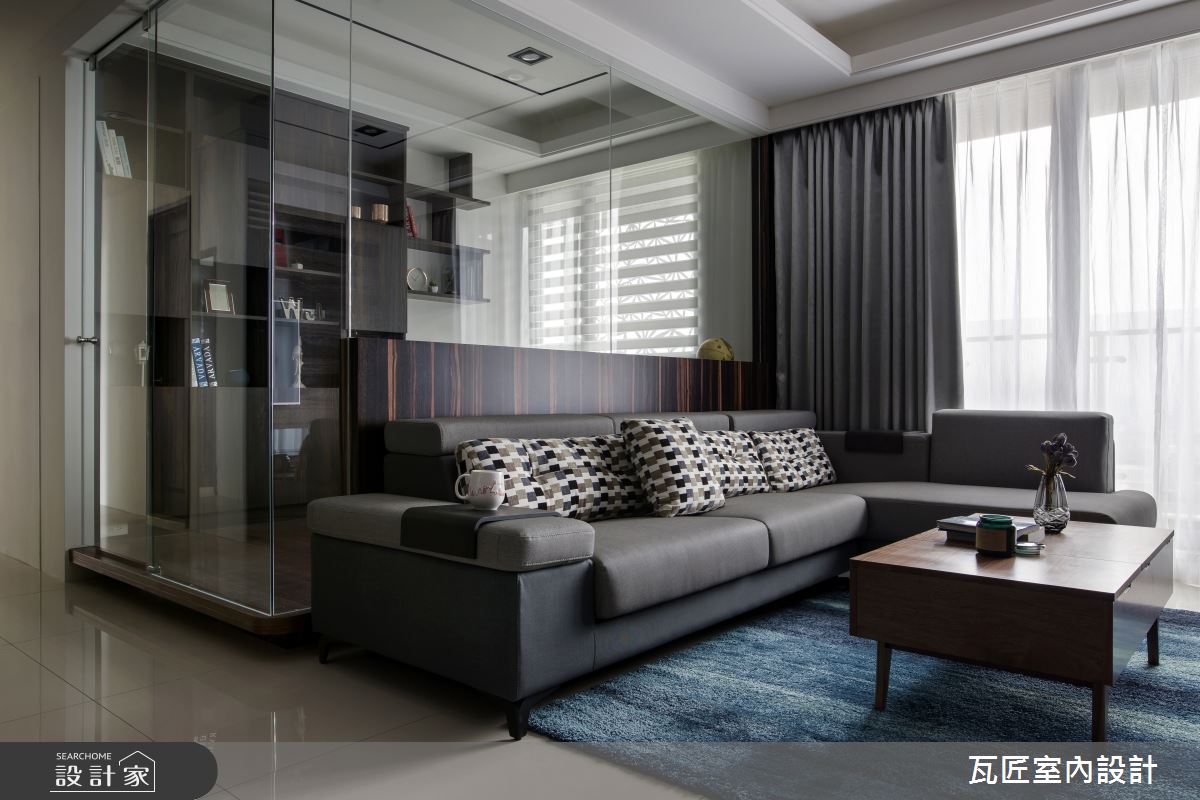 32坪新成屋(5年以下)＿現代風客廳案例圖片＿瓦匠室內裝修工程有限公司＿瓦匠_默．墨之3