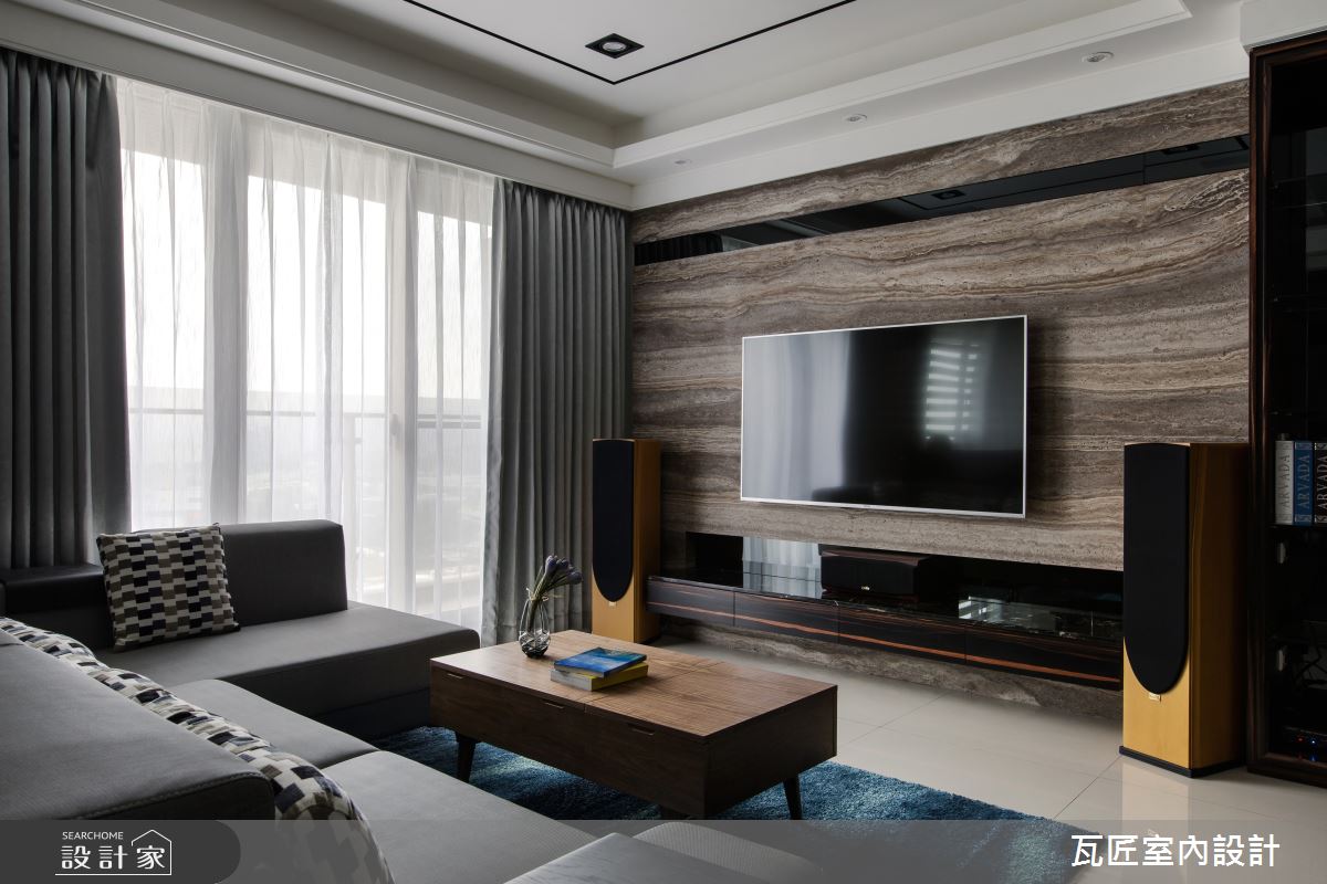 32坪新成屋(5年以下)＿現代風客廳案例圖片＿瓦匠室內裝修工程有限公司＿瓦匠_默．墨之5