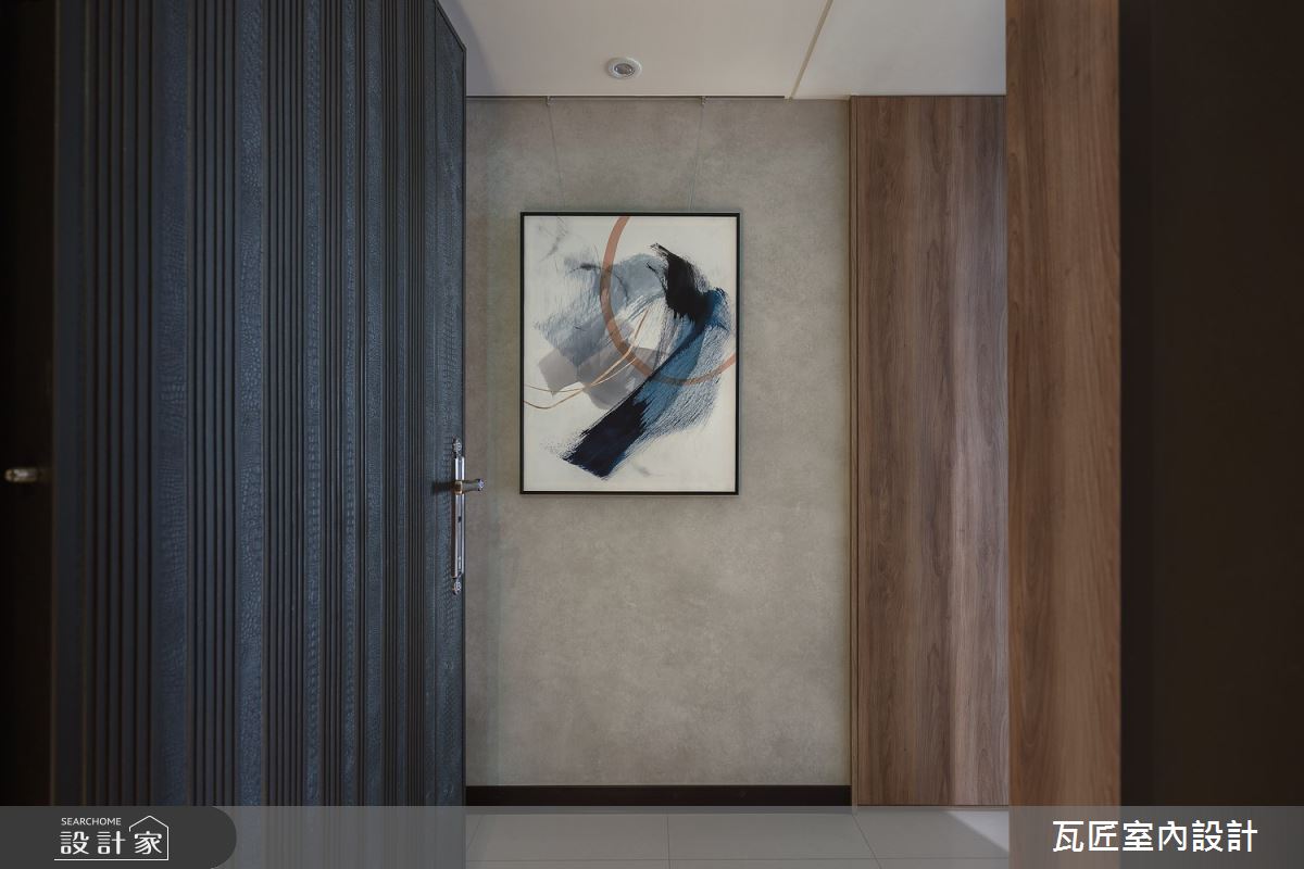 23坪新成屋(5年以下)＿現代風玄關案例圖片＿瓦匠室內裝修工程有限公司＿瓦匠_寓逸【2022 柏林Berlin城市設計獎 shortlist】之1