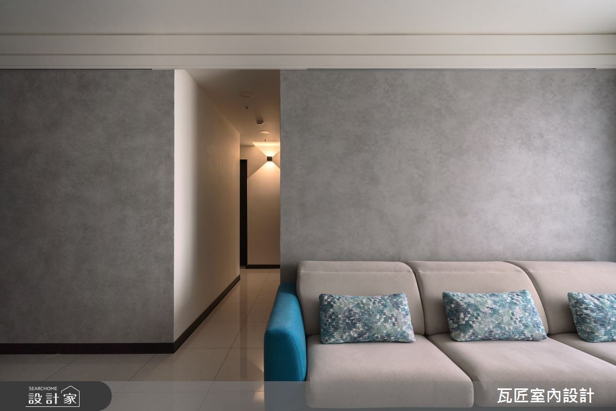 23坪新成屋(5年以下)＿現代風客廳走廊案例圖片＿瓦匠室內裝修工程有限公司＿瓦匠_寓逸【2022 柏林Berlin城市設計獎 shortlist】之10