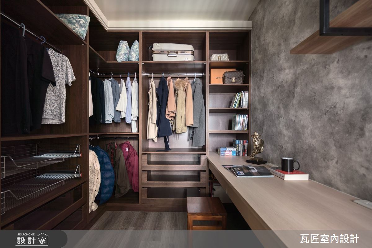 23坪新成屋(5年以下)＿現代風更衣間案例圖片＿瓦匠室內裝修工程有限公司＿瓦匠_寓逸【2022 柏林Berlin城市設計獎 shortlist】之15