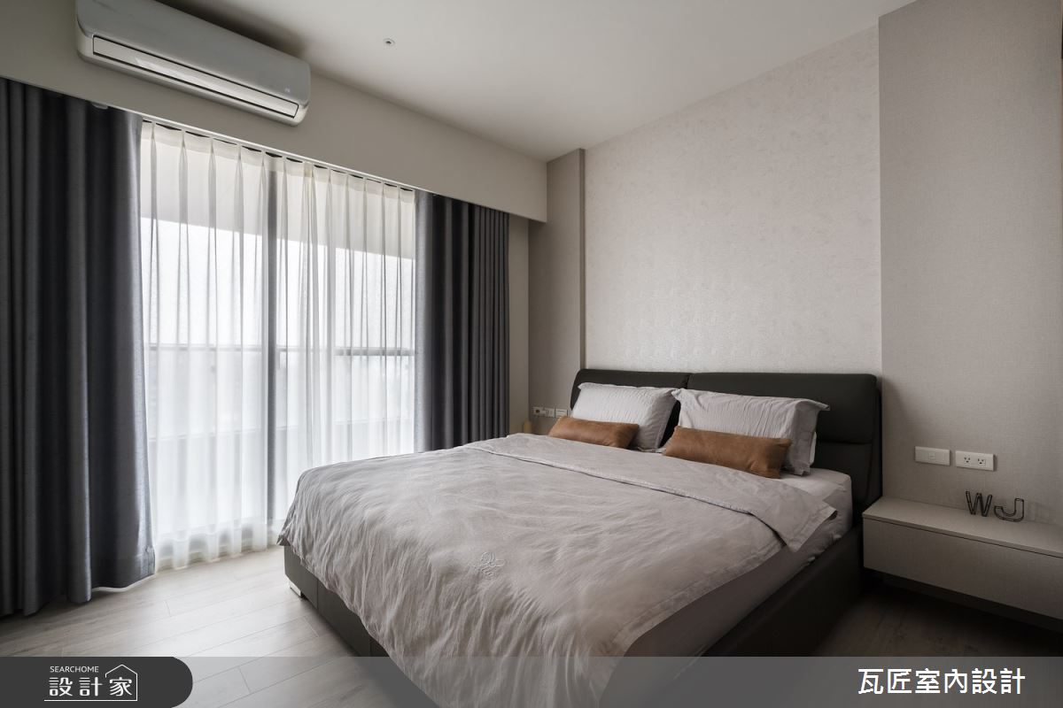 37坪新成屋(5年以下)＿現代風臥室案例圖片＿瓦匠室內裝修工程有限公司＿瓦匠_清逸原粹【2023 美國繆思設計大獎 Muse Design Awards】之13