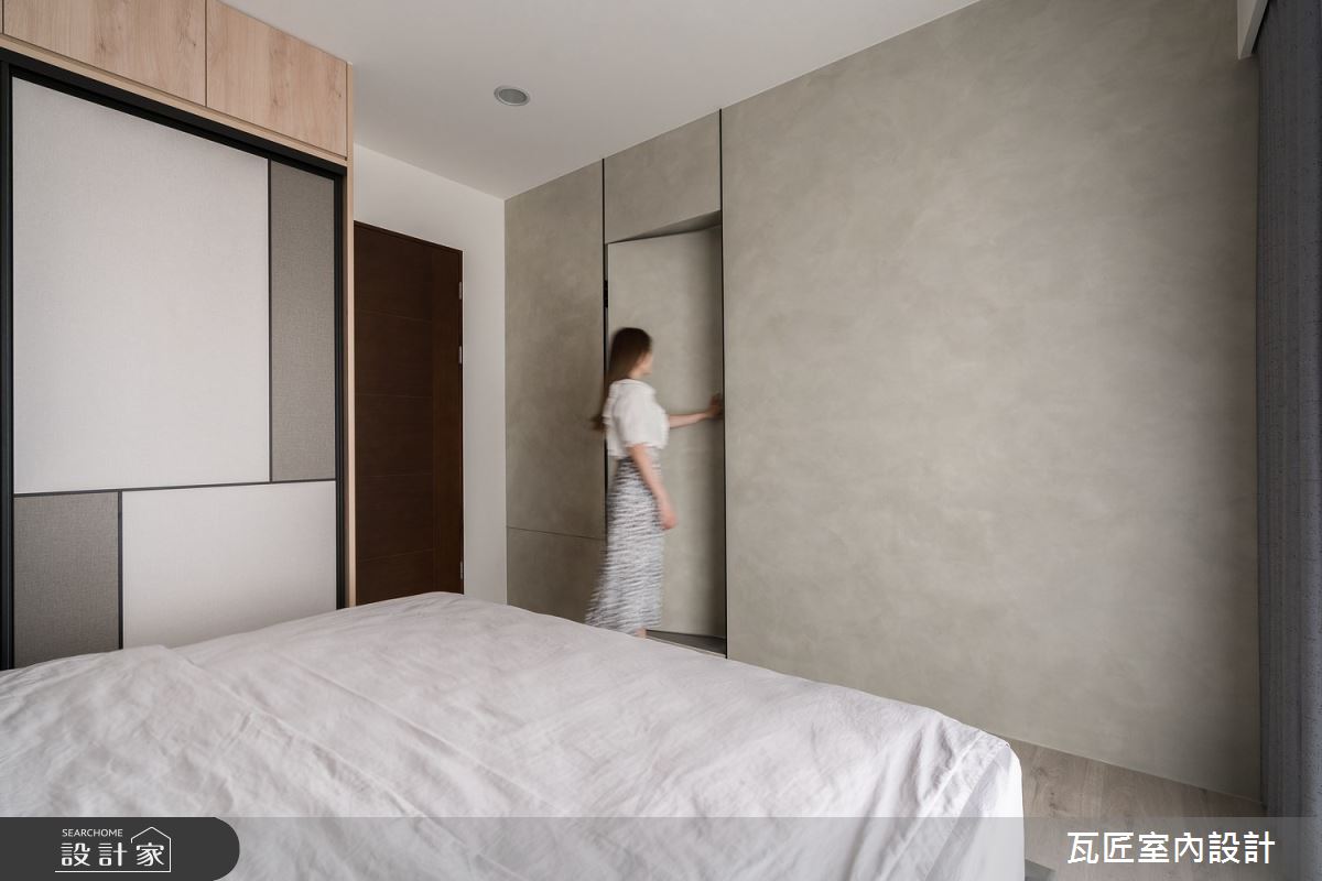 37坪新成屋(5年以下)＿現代風臥室案例圖片＿瓦匠室內裝修工程有限公司＿瓦匠_清逸原粹【2023 美國繆思設計大獎 Muse Design Awards】之15