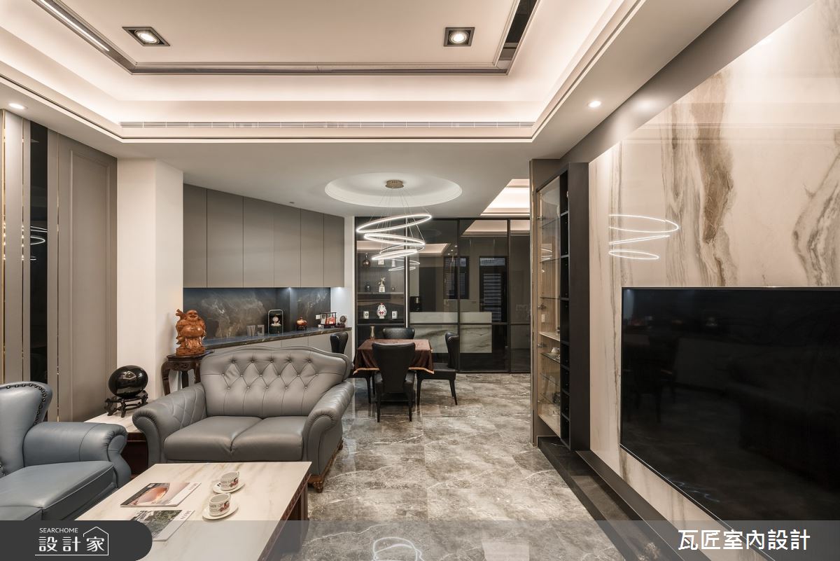 68坪中古屋(5~15年)＿現代風客廳餐廳案例圖片＿瓦匠室內裝修工程有限公司＿瓦匠_觀音透天之7