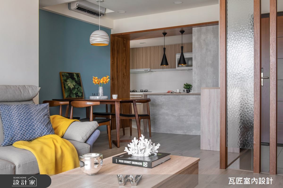 25坪新成屋(5年以下)＿北歐風玄關客廳餐廳廚房中島案例圖片＿瓦匠室內裝修工程有限公司＿瓦匠_怡然 · 萍居之15