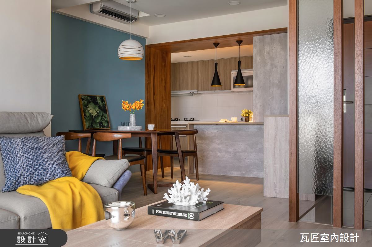 25坪新成屋(5年以下)＿北歐風玄關客廳餐廳廚房中島案例圖片＿瓦匠室內裝修工程有限公司＿瓦匠_怡然 · 萍居之16