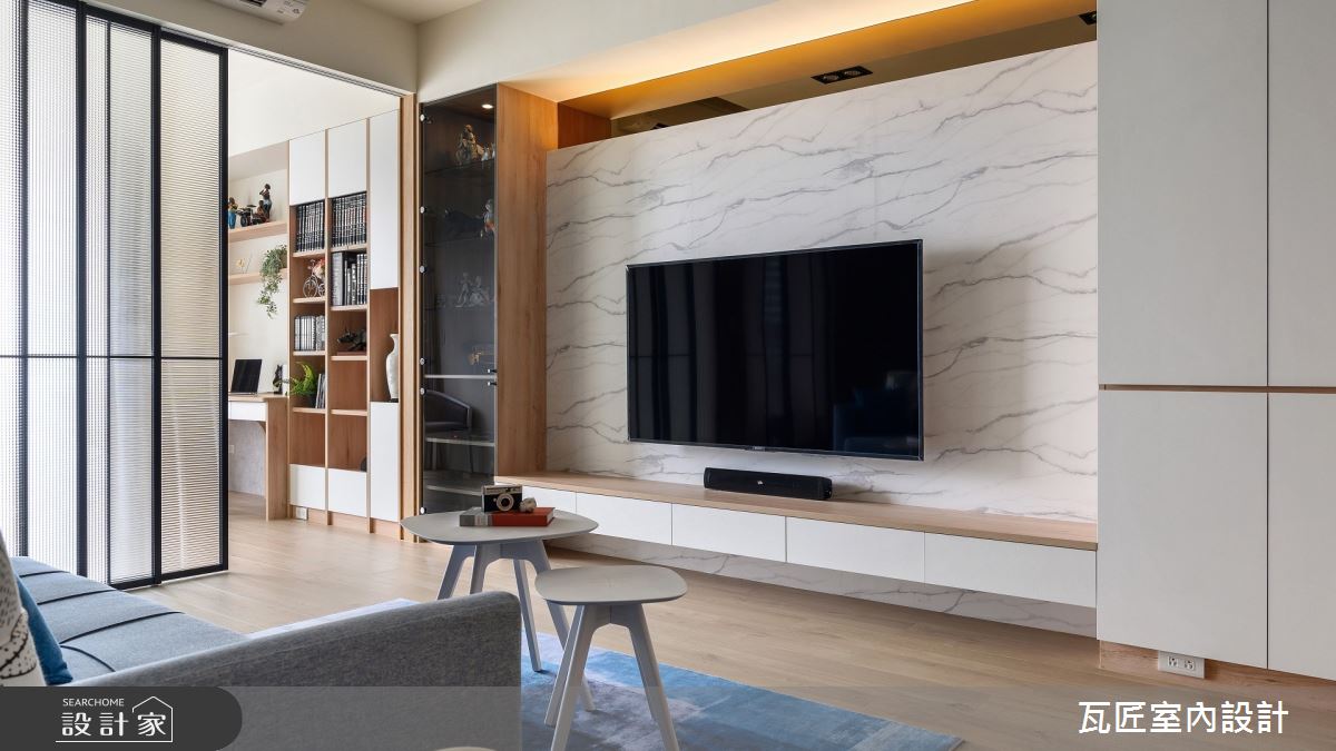 20坪新成屋(5年以下)＿日式風客廳案例圖片＿瓦匠室內裝修工程有限公司＿瓦匠_樂享人生 . 頤樂【2021 美國IDA設計獎 Honorable Mention 榮譽獎】之6