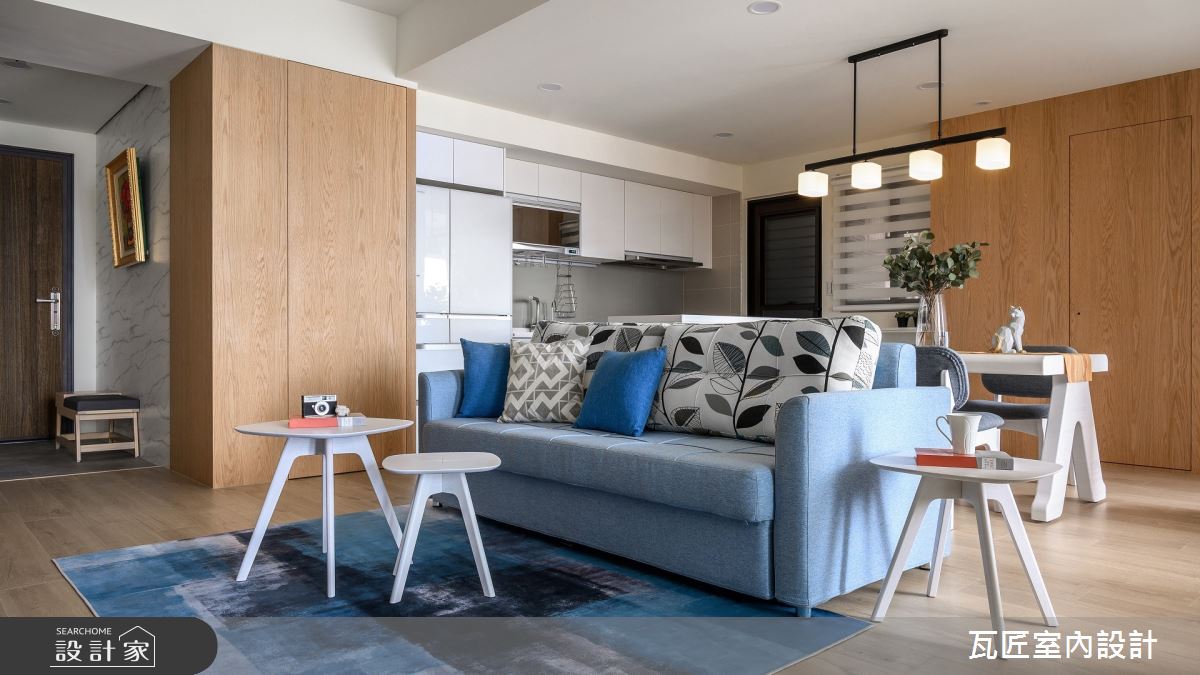 20坪新成屋(5年以下)＿日式風客廳案例圖片＿瓦匠室內裝修工程有限公司＿瓦匠_樂享人生 . 頤樂【2021 美國IDA設計獎 Honorable Mention 榮譽獎】之12