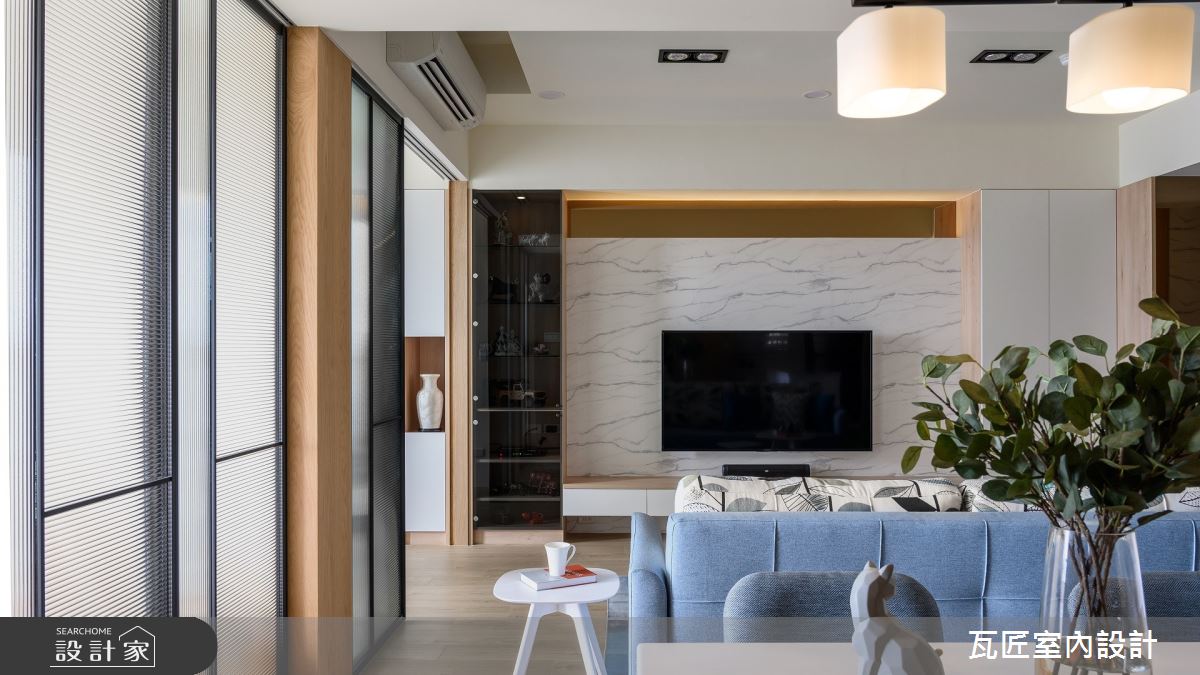 20坪新成屋(5年以下)＿日式風客廳案例圖片＿瓦匠室內裝修工程有限公司＿瓦匠_樂享人生 . 頤樂【2021 美國IDA設計獎 Honorable Mention 榮譽獎】之13