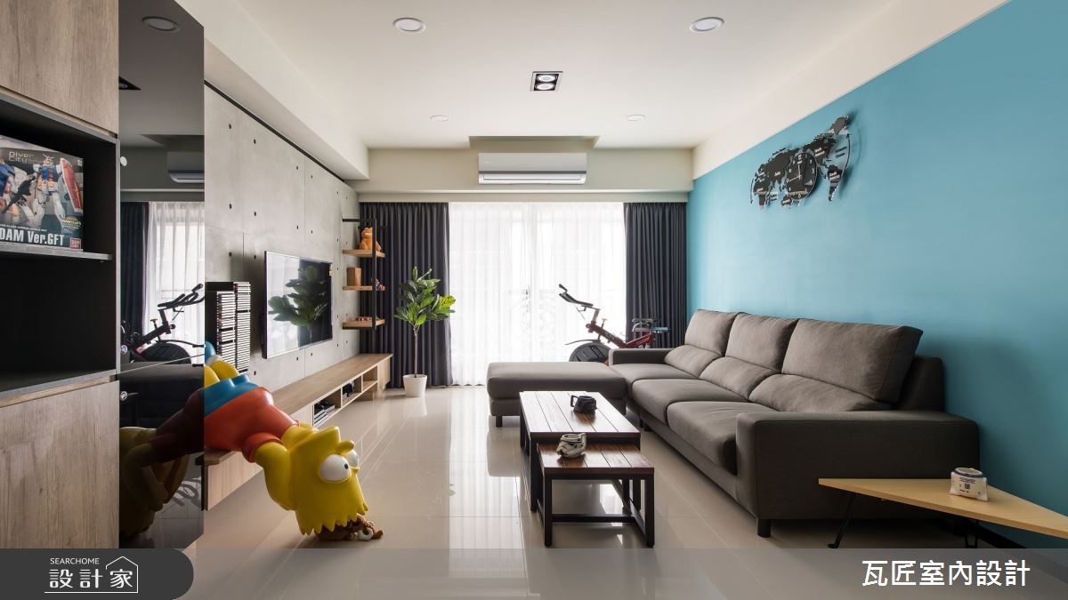 35坪新成屋(5年以下)＿現代風客廳案例圖片＿瓦匠室內裝修工程有限公司＿瓦匠_福璽·景安之6