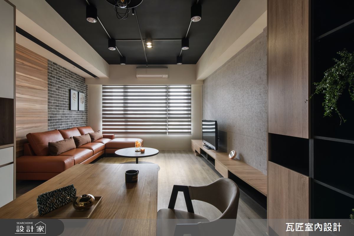 25坪新成屋(5年以下)＿工業風客廳餐廳案例圖片＿瓦匠室內裝修工程有限公司＿瓦匠_國都苑之9