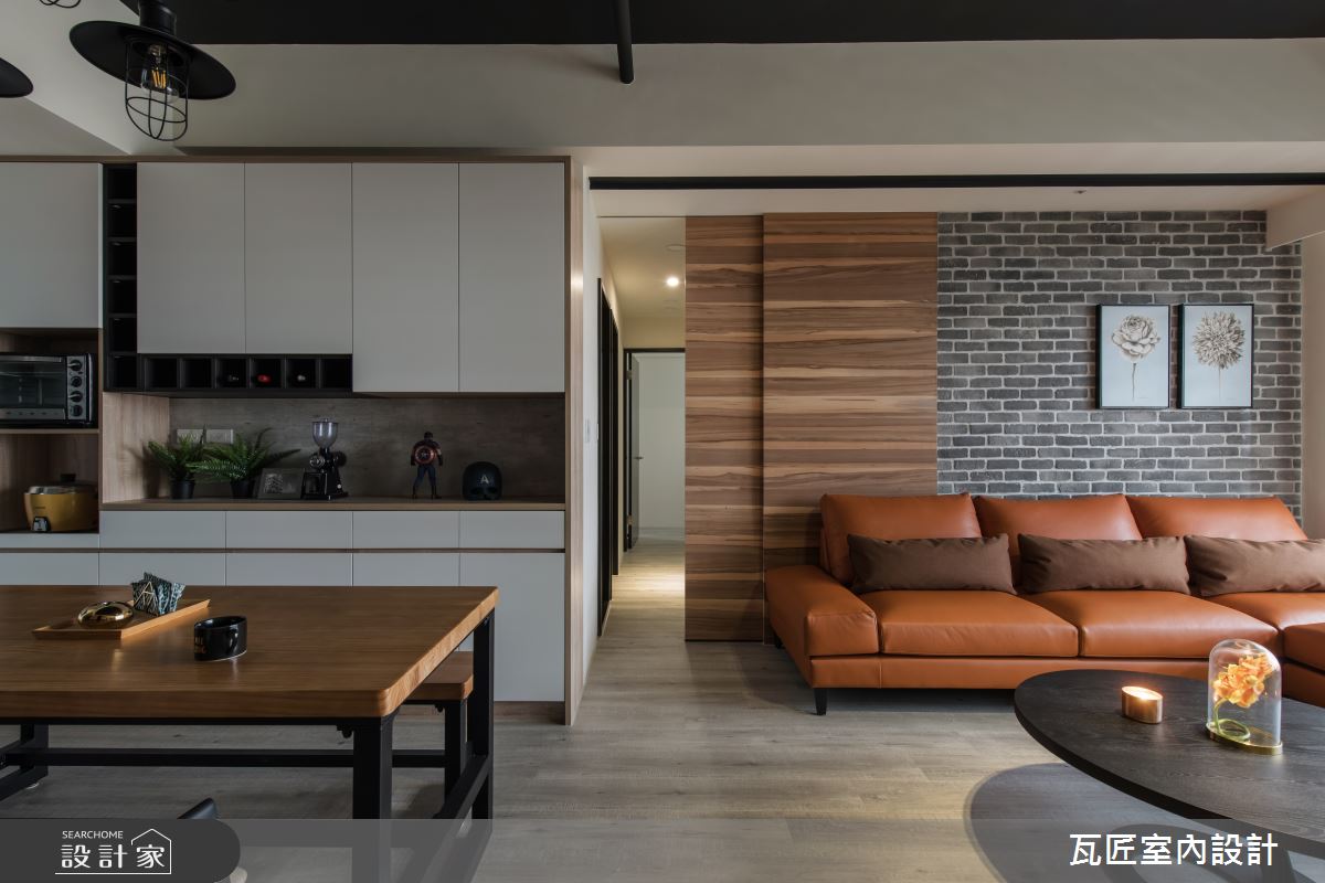 25坪新成屋(5年以下)＿工業風客廳餐廳案例圖片＿瓦匠室內裝修工程有限公司＿瓦匠_國都苑之13